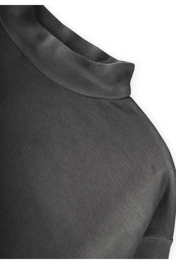 Yumuşak Dökümlü Oversize Bambu Takım 3-10 Yaş Haki Yeşil