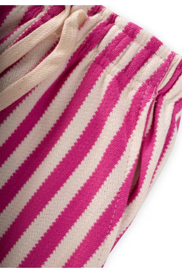 Striped Tracksuit 3-12 Years Fuchsia