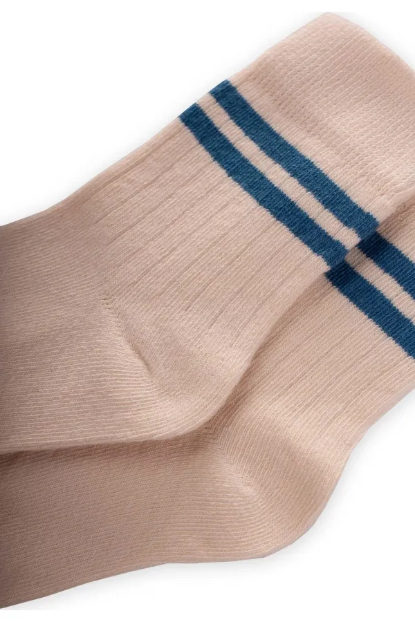 Çemberli Soket Çorap 2-9 Yaş İndigo Mavi