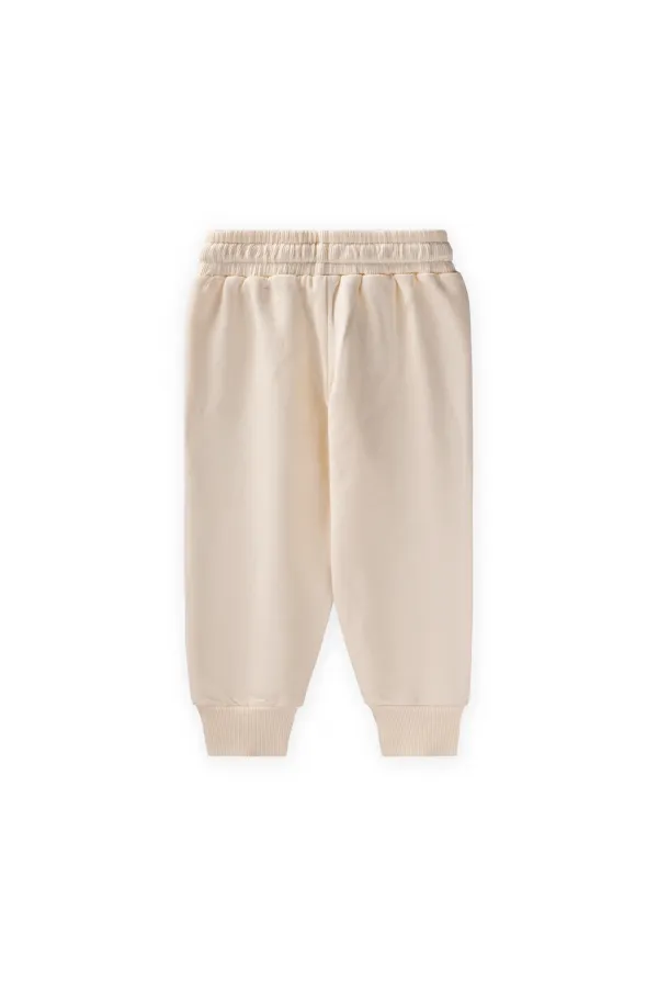 Ensemble de survêtement basique pour enfants de 1 à 5 ans, écru