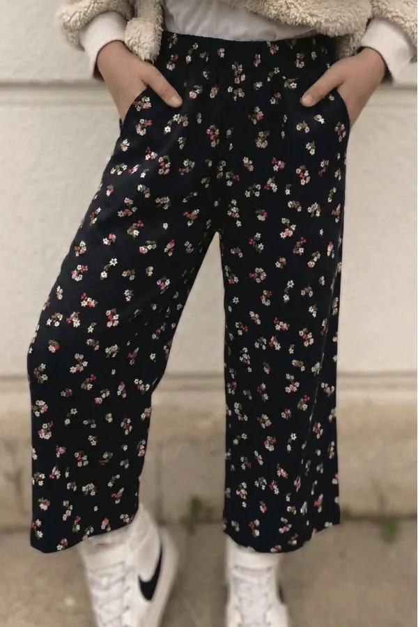 Pantalon tissé à motifs anthracite 2-8 ans