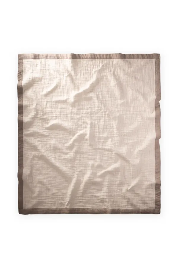 Couverture brute à quatre couches, passepoil épais, 85 x 90 cm, couleur vison