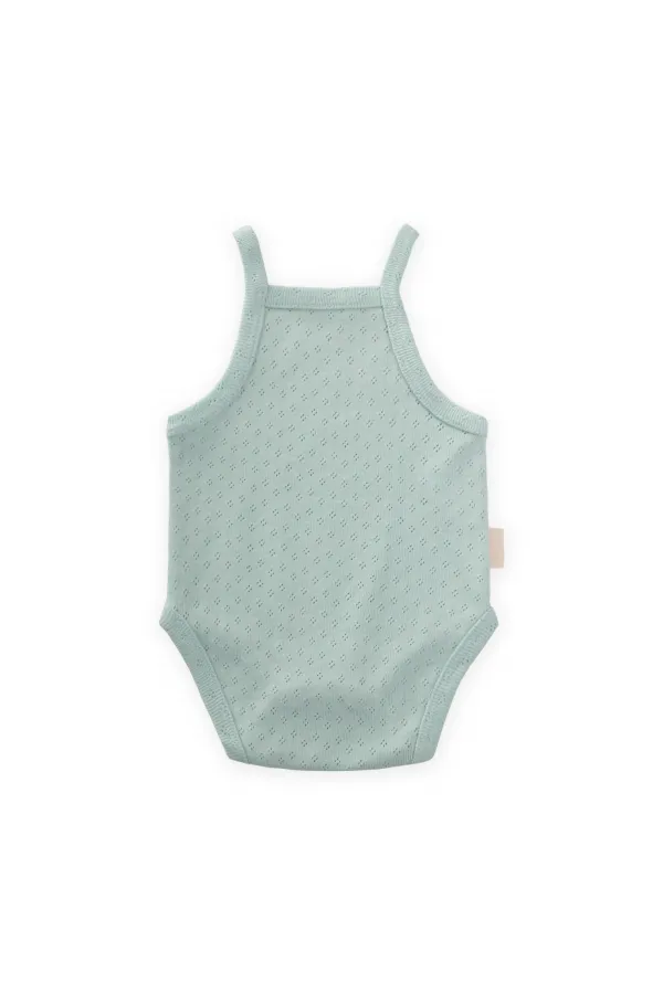 Air Conditioned Suspender Bodysuit for 0-3 Years Mint Green