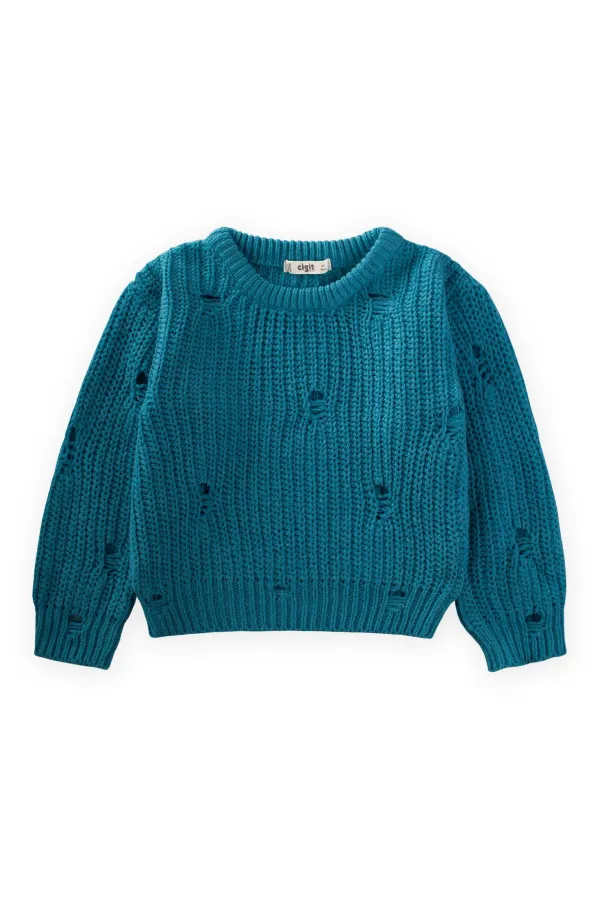 Pull Selanik en maille, 2 à 8 ans, huile