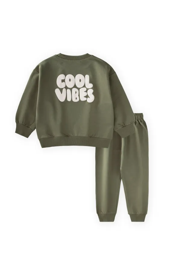 Cool Vibes Baskılı Takım 2-7 Yaş Yeşil
