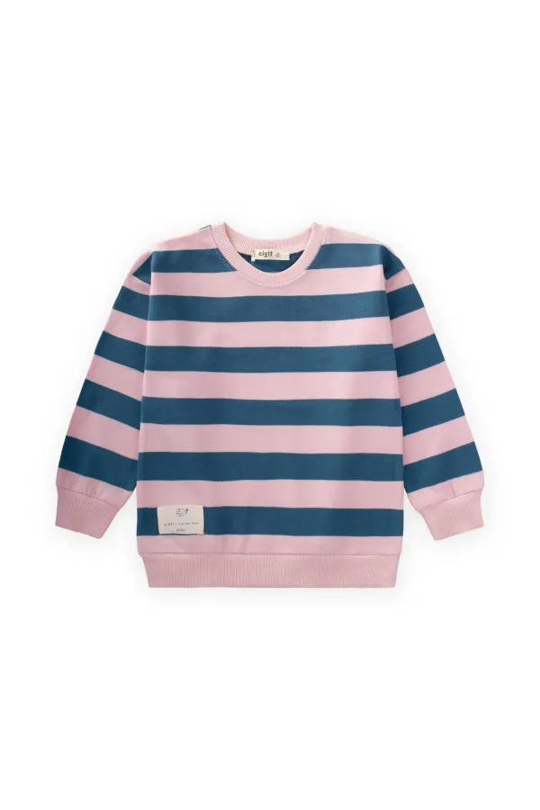 Striped Knit Sweater 2-12 Years Old Blue Powder
