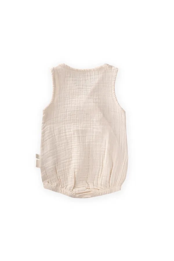 Wrap-Neck Bodysuit 0-3 Years Cream