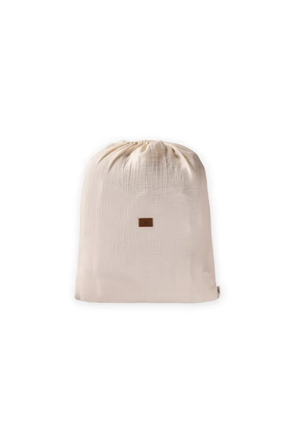 Housse de couette en mousseline avec pochette, 100 x 135 cm +/- 3 cm, drap 120 x 150 cm, taie d'oreiller 35 x 45 cm (neuve)