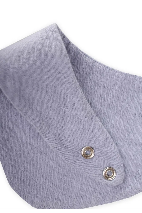 Üçgen Arkadan bağlamalı Müslin Mama Önlüğü Mavi