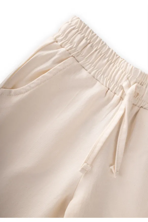 Flannel Capri Pants, 1-8 Years, Natural