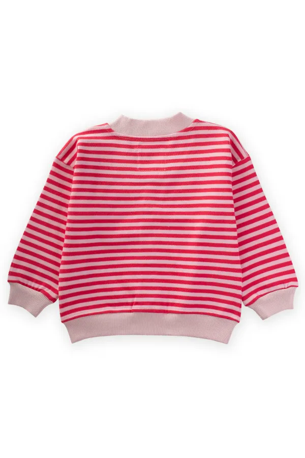 Gilet rayé en maille, couleur corail poudré, 0-4 ans