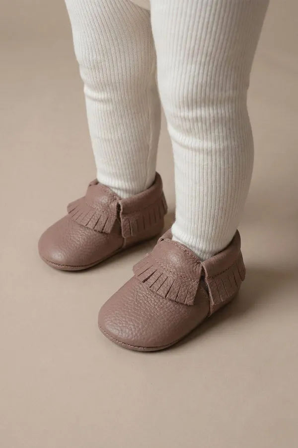 Deri Bebek Ayakkabı 17-21 Numara Bakır