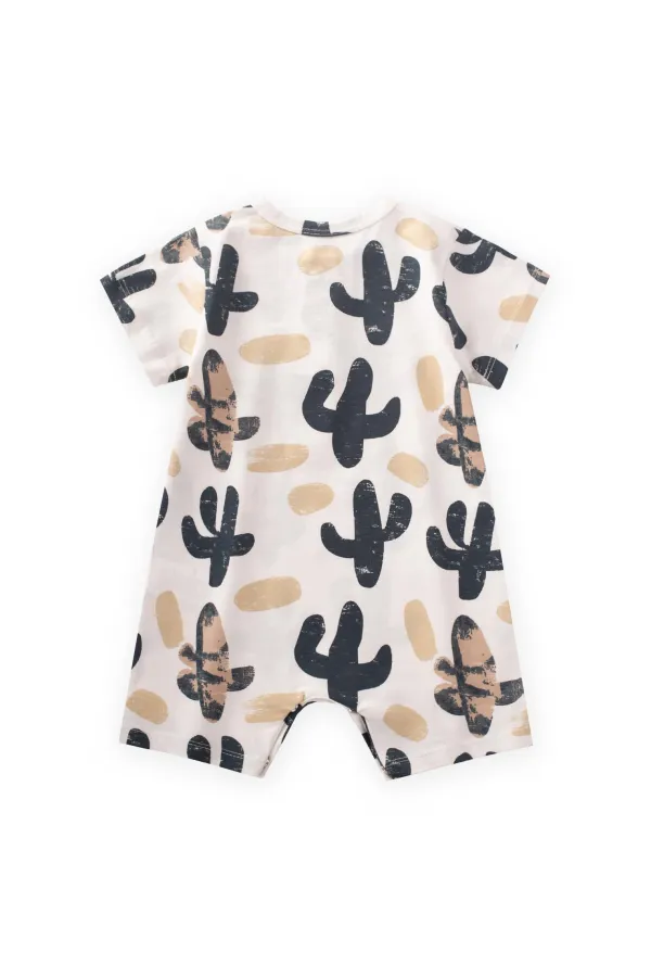 Patterned Overalls 0-4 Years Off White