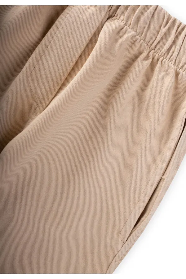 Dizi Pensli Gabardin Pantolon 2-7 Yaş Bej