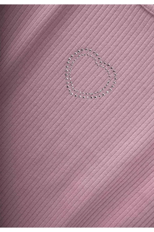 Collants côtelés brodés de pierres, lilas, pour enfants de 2 à 7 ans