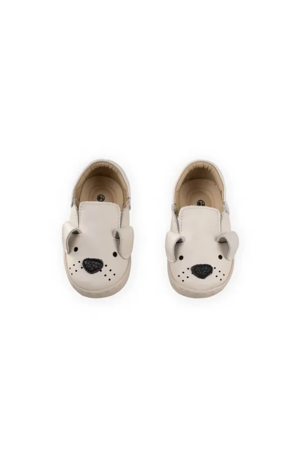Leather Dog Children's Shoes Size 19/25 A, Beige