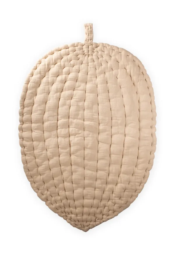 Muslin Leaf Baby Play Mat (Washed) Sand