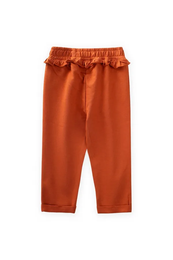 Fırfırlı Eşofman 1-5 Yaş Kiremit