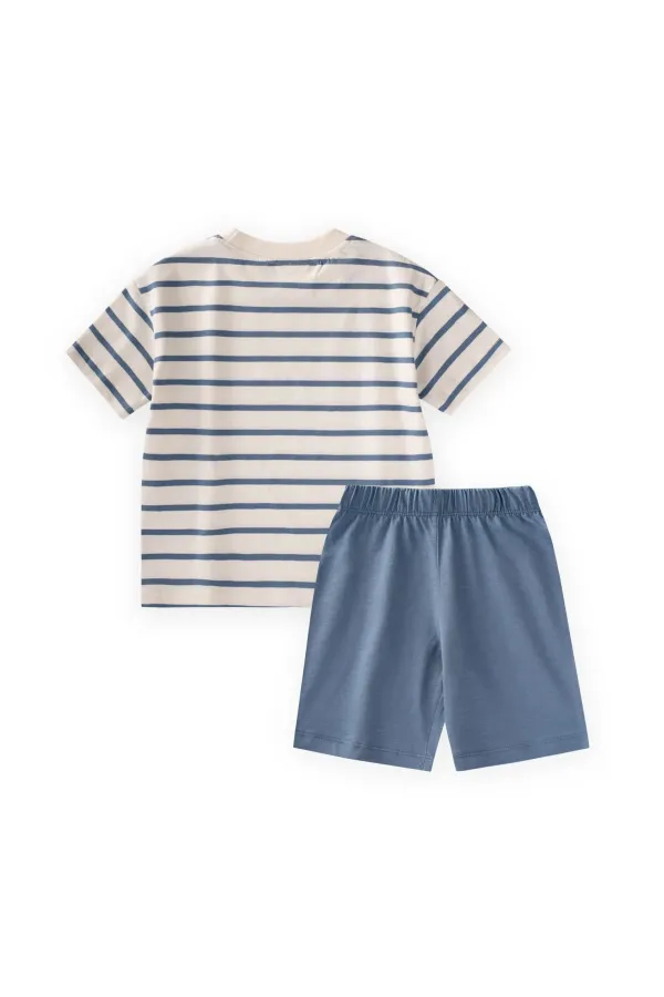 Ensemble Capri basique rayé 1-5 ans Indigo rayé Ensemble Capri basique rayé 1-5 ans Indigo rayé