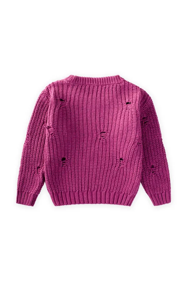 Thessaloniki Knit Sweater, Ages 2-8, Purple