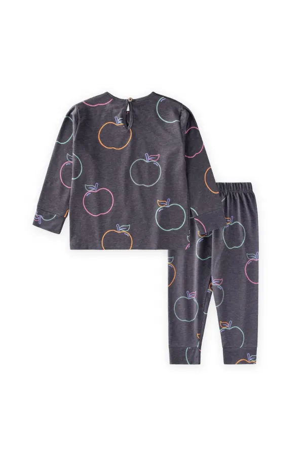 Ensemble pyjama pour enfants de 2 à 9 ans, gris chiné