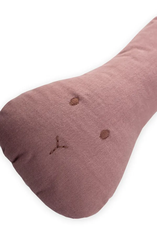 Müslin Çıngıraklı Armut Oyuncak Gül Kurusu