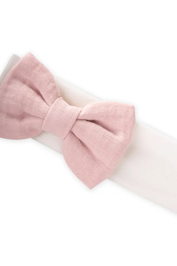 Ribbon Baby Bandana Powder Pink