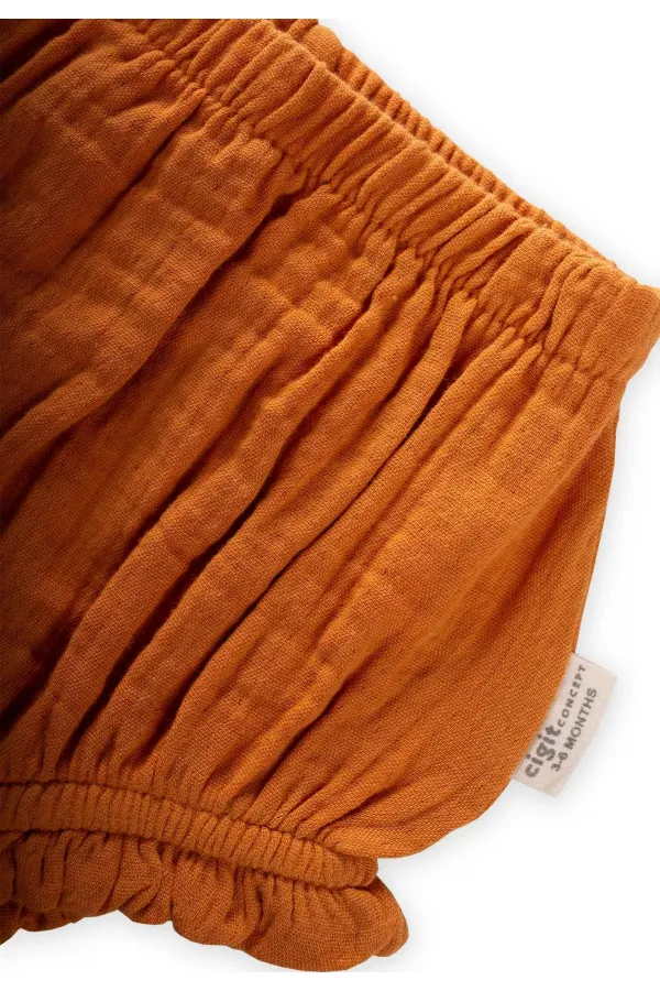 Short à volants orange 0-2 ans