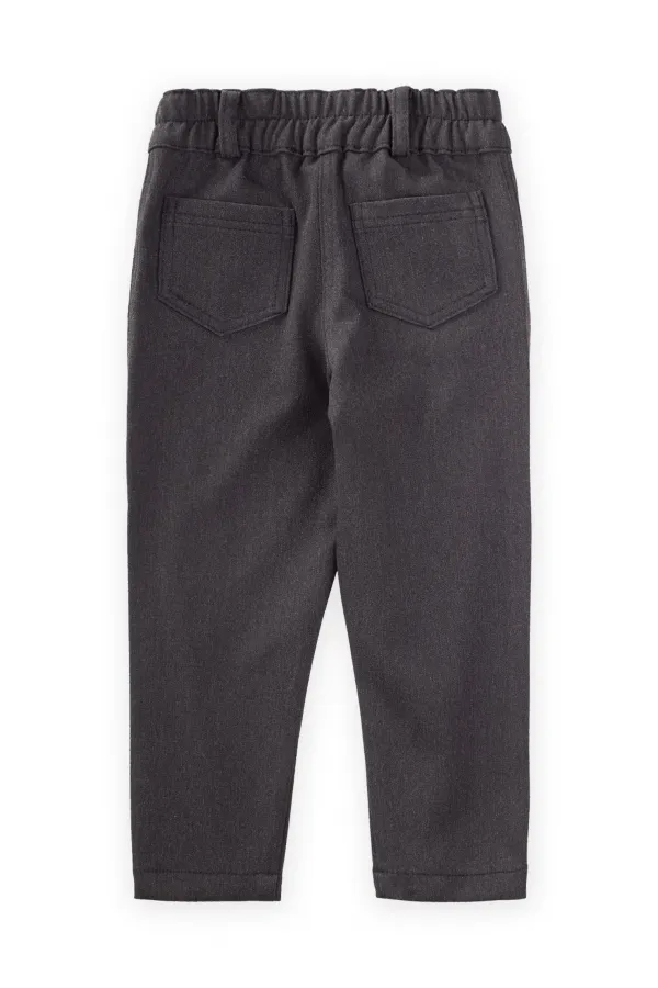 Pantalon en gabardine de lycra 2-7 ans anthracite