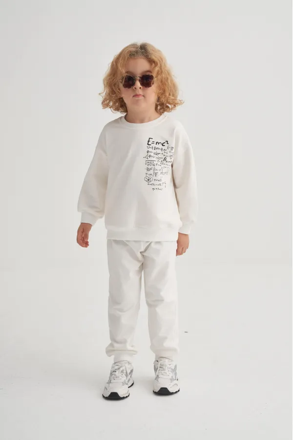 Process Printed Tracksuit 2-7 Years Old Ecru