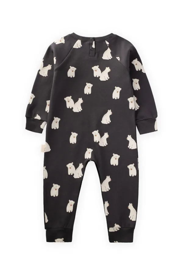 Baskılı Tulum 0-3 Yaş Antrasit