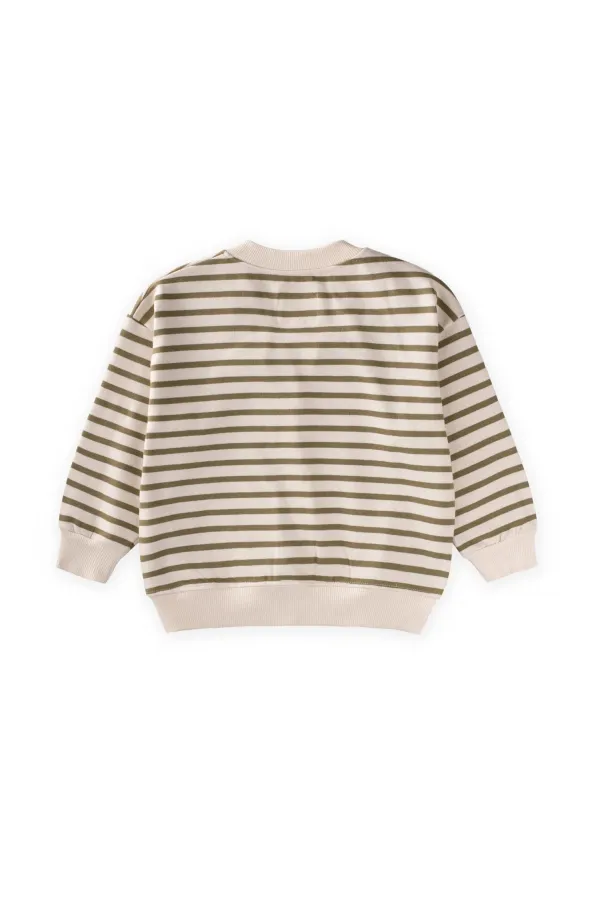 Striped Cardigan 2-10 Years Olive
