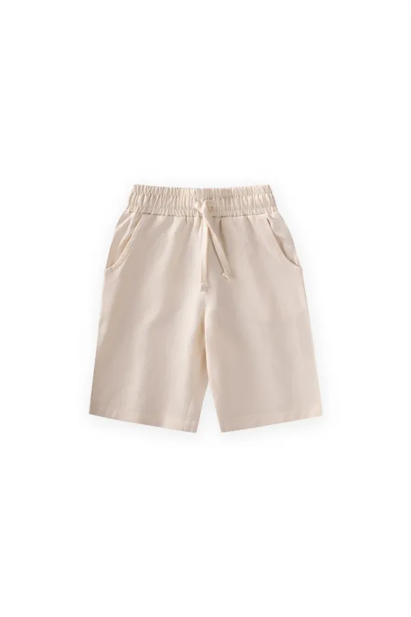 Flannel Capri Pants, 1-8 Years, Natural