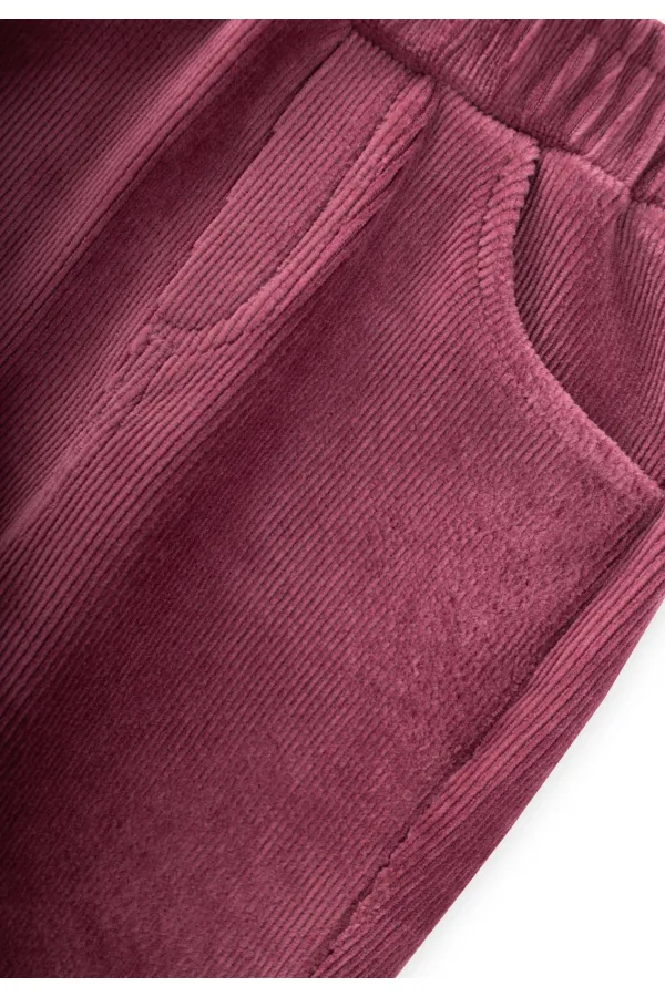 Fitilli Kadife Pantolon 1-8 Yaş Mürdüm