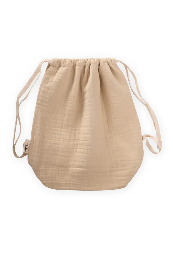 Muslin Children's Backpack 28X30 cm Sand