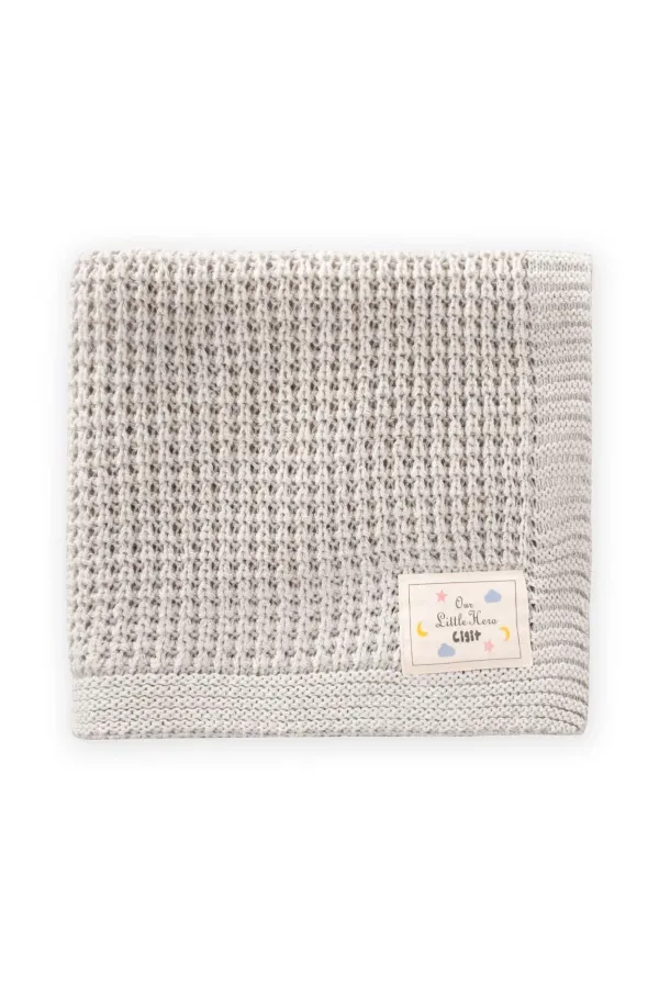 Selanik Knitted Blanket 80X100 (+/- 5 Cm) A Beige