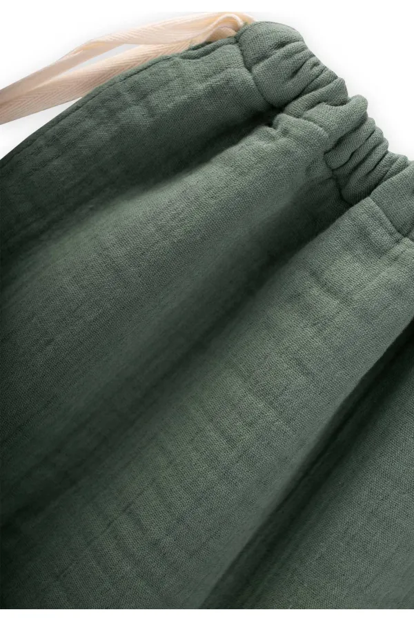 Muslin Children's Backpack 28X30 cm Khaki Green