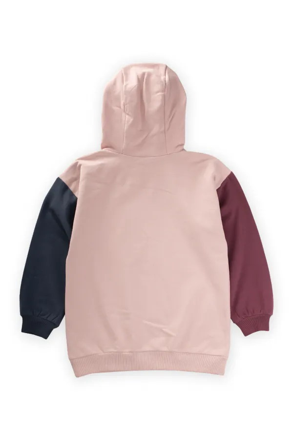 Multicolor Sweatshirt 5-12 Yaş Pudra