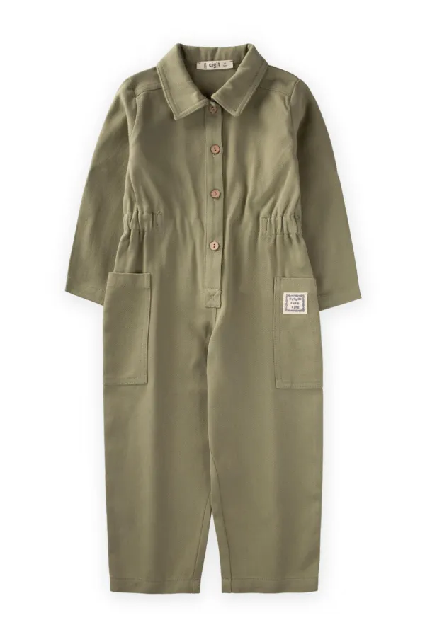 Gabardin Tulum 2-7 Yaş Olive
