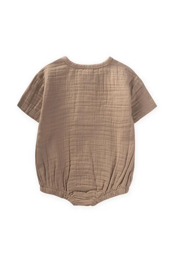 Organik Müslin Zıbın 0-3 Yaş Vizon