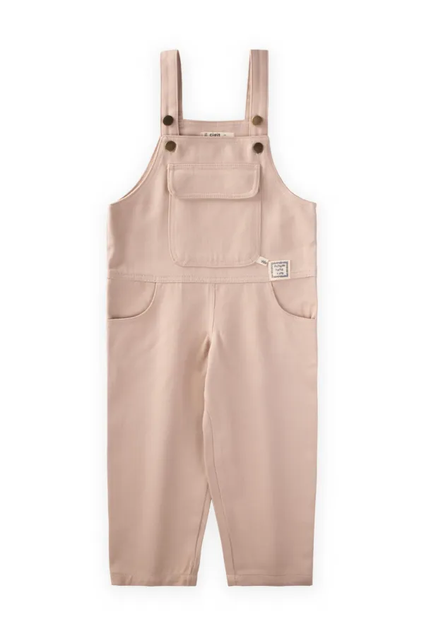 Salopette en gabardine beige 2-7 ans