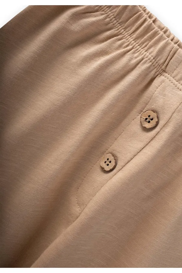 Ensemble de survêtement bébé à carreaux imitation beige 0-3 ans