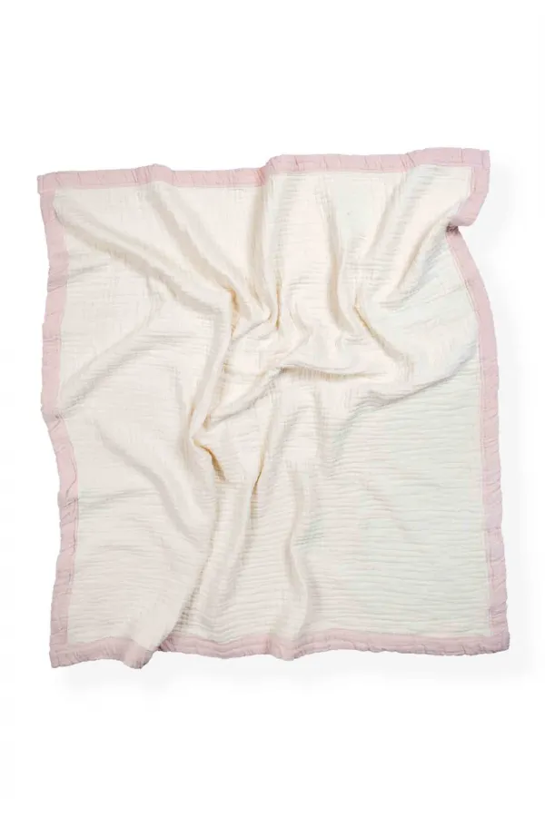 Couverture brute à quatre couches, passepoil épais, 85 x 90 cm, poudre