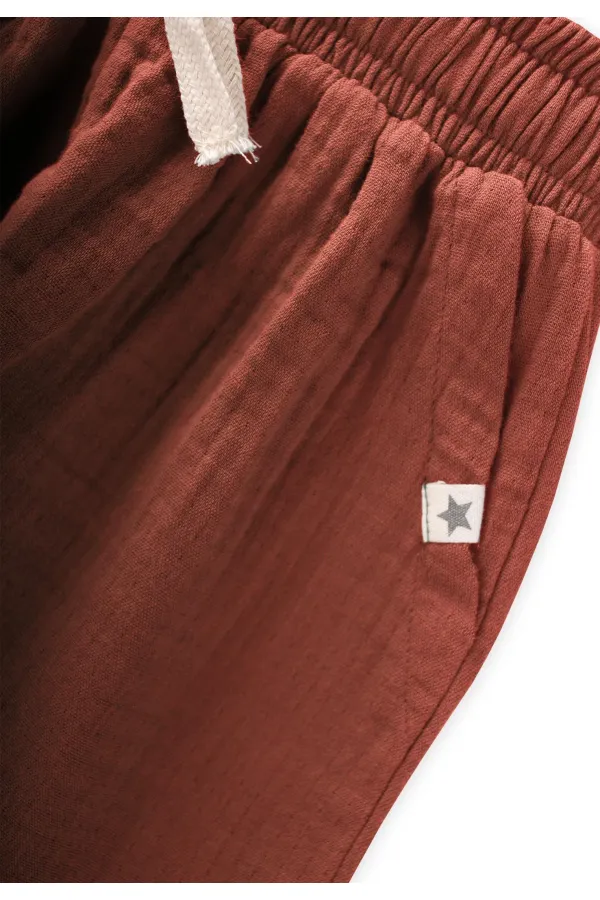 Müslin Pantolon 1-10 Yaş Rust