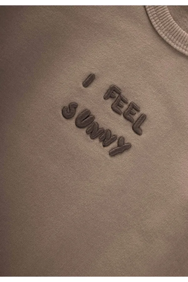 Embroidered Sweatshirt 1-7 Years Old S Mink