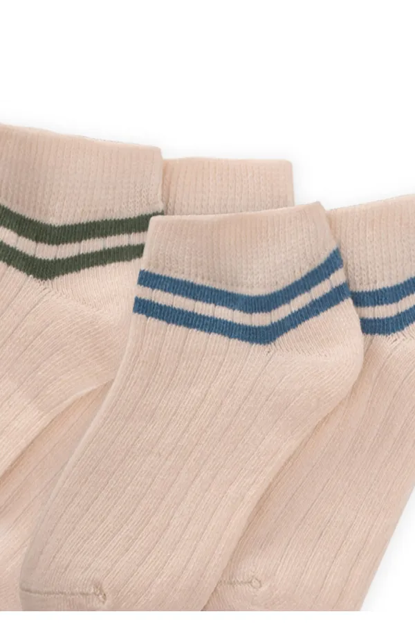 Double Circle Socket Socks 3-10 Years Indigo Light Green