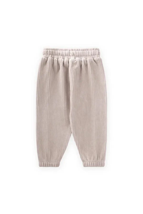Pantalon de jogging en velours côtelé, couleur pierre, 1-10 ans