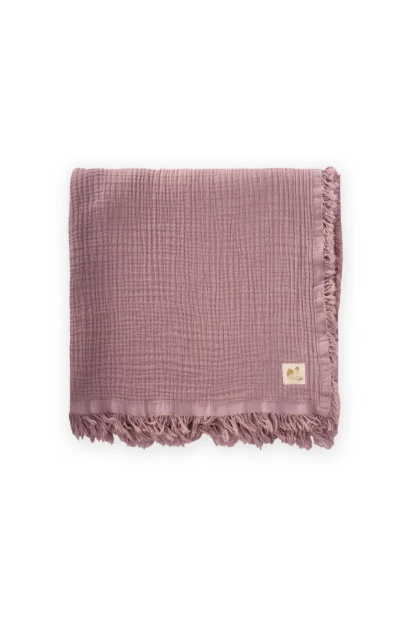 Four Layer Tassel Blanket 80X120 Cm Copper