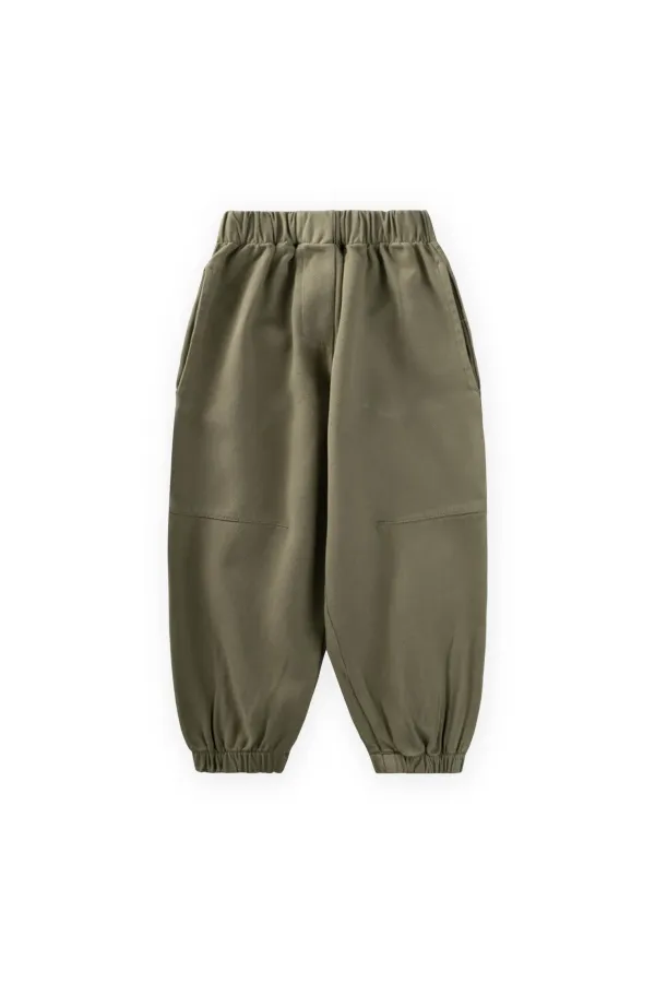 Dizi Pensli Gabardin Pantolon 2-7 Yaş Haki Yeşil