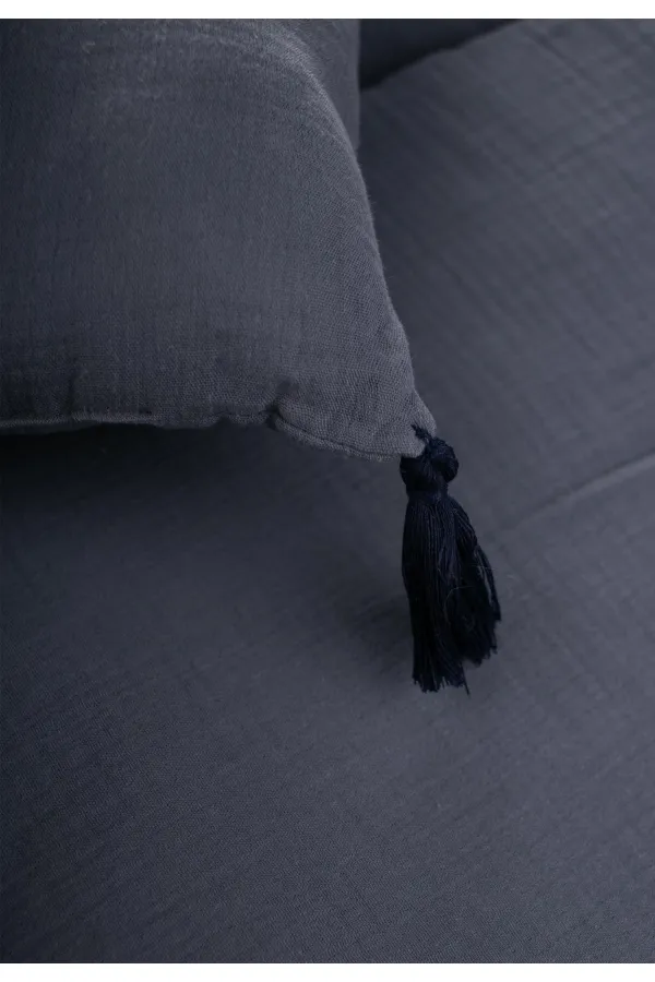 Muslin Baby Bed Protection Pillow Set (Washed) 32X180 cm +/- 2 cm Anthracite